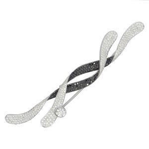 Black and White Diamond Brooch